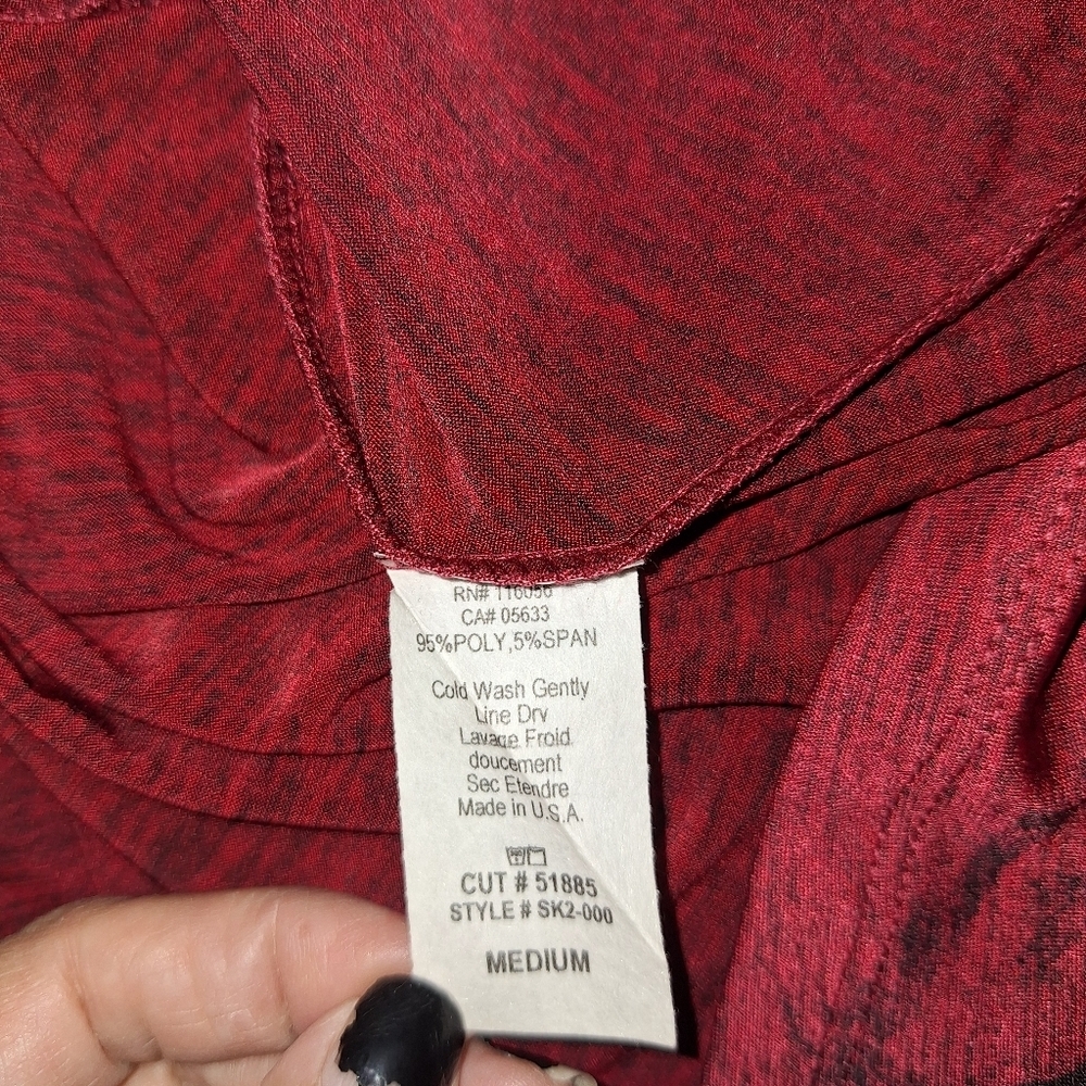 Jese & Jane Heavenly Hi Lo Swing Top Size M 4 Way Stretch - Picture 6 of 8